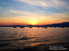 Sonnenuntergang am Gardasee bei Cisano.